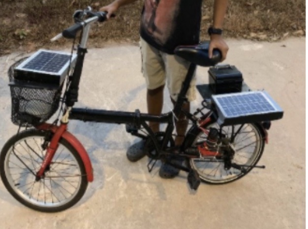 Solar-powered electric bicycle